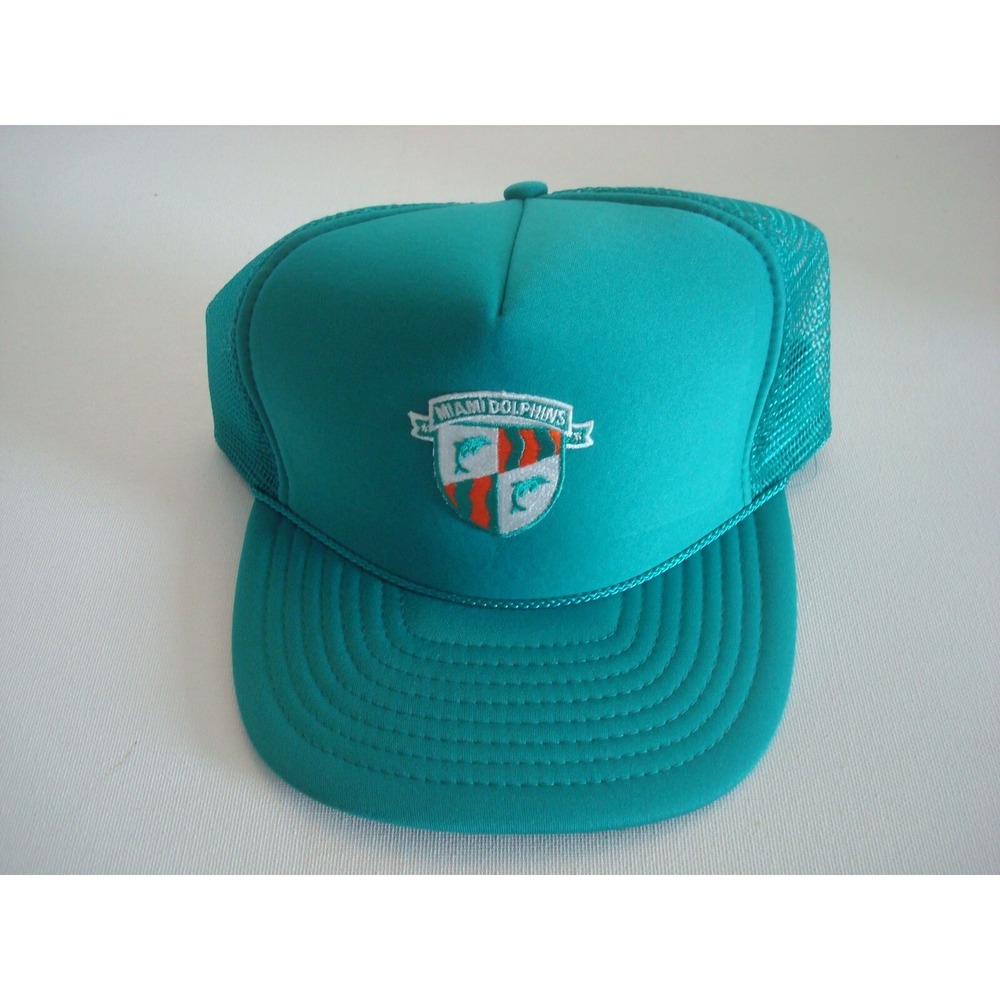 MIAMI DOLPHINS SHIELD   ‎ snapback 00S 90S GOLF BEACH HAT CAP VINTAGE c1